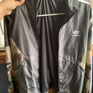 Adidas camo wind breaker jacket